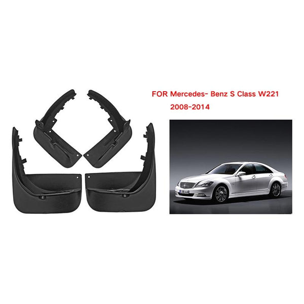 For Mercedes Benz S Class 2008 2014 4Pcs / Set Car Auto Soft Plastic Splash Flaps Fender Guard Fenders & Mud Guards