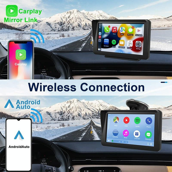 7 Touch Display Car Navigator With Wireless Carplay Bluetooth And Reversing Image Portable Smart Other Car Video