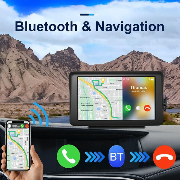 7 Touch Display Car Navigator With Wireless Carplay Bluetooth And Reversing Image Portable Smart Other Car Video
