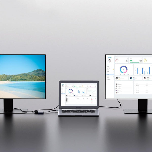 Usb To Hdmi / Vga Audio Adapter 3 In 1 Hub Audio Cables & Adapters