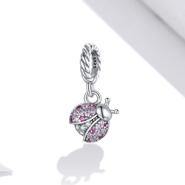 925 Sterling Silver Ladybug Pendant For Bracelets & Necklaces Charms & Pendants
