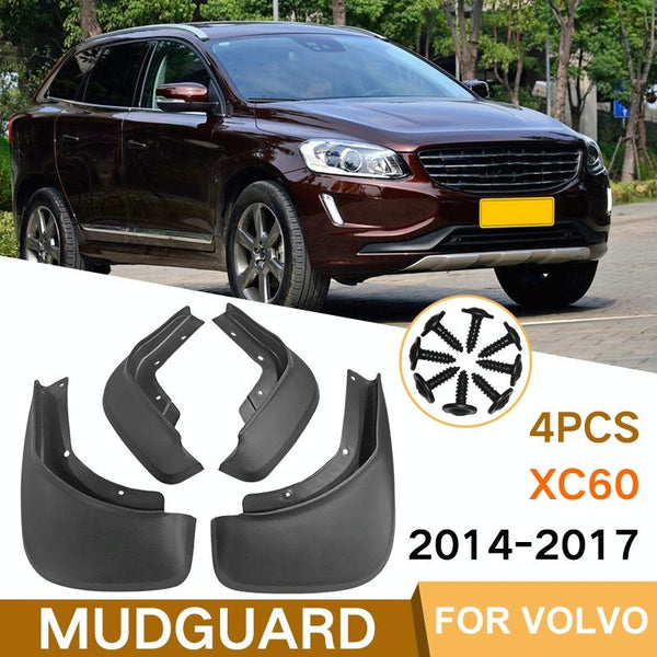 For Volvo Xc60 2014 2017 4Pcs / Set Car Auto Soft Plastic Splash Flaps Fender Guard Fenders & Mud Guards