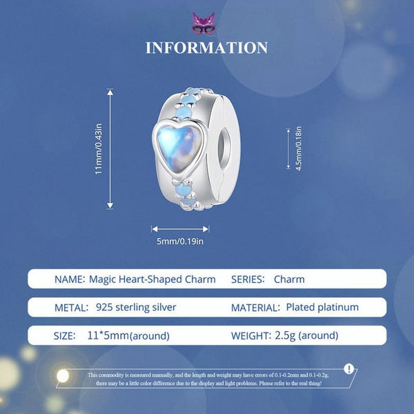 925 Sterling Silver Magic Heart Necklace Pendant Charms & Pendants
