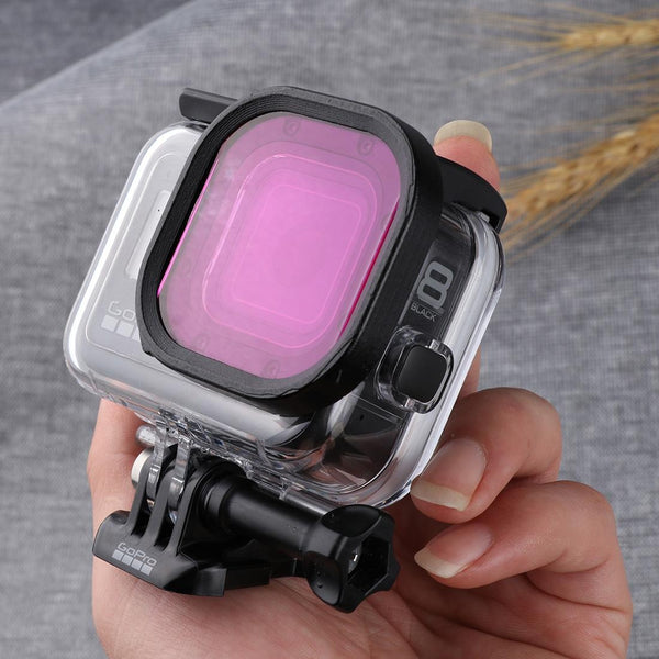 Square Diving Lens Filter Kit For Gopro Hero8 Waterproof Housing 3 Colours Camera Drone Accessories