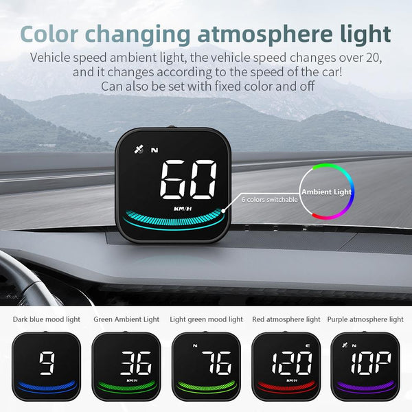 Smart Gps Hud For Car Speedometer & Alarm Reminder Speedometers