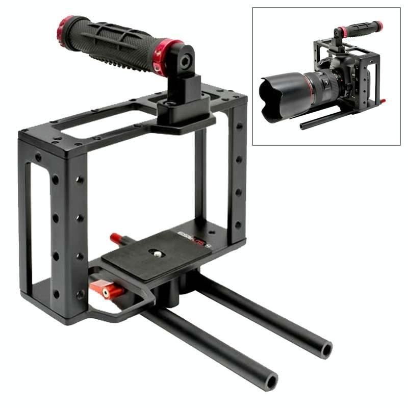Camera Cage Handle Kit For Slr Black And Red Audio Video Equipment Camera Accessory Bundles