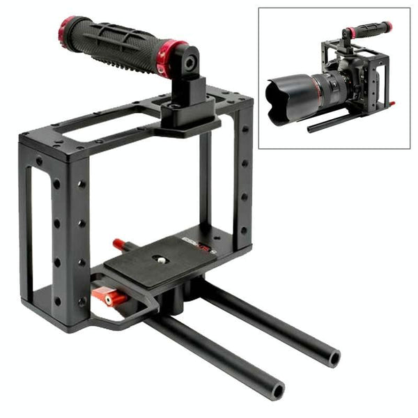 Camera Cage Handle Kit For Slr Black And Red Audio Video Equipment Camera Accessory Bundles