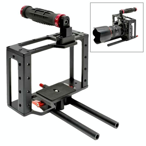 Camera Cage Handle Kit For Slr Black And Red Audio Video Equipment Camera Accessory Bundles