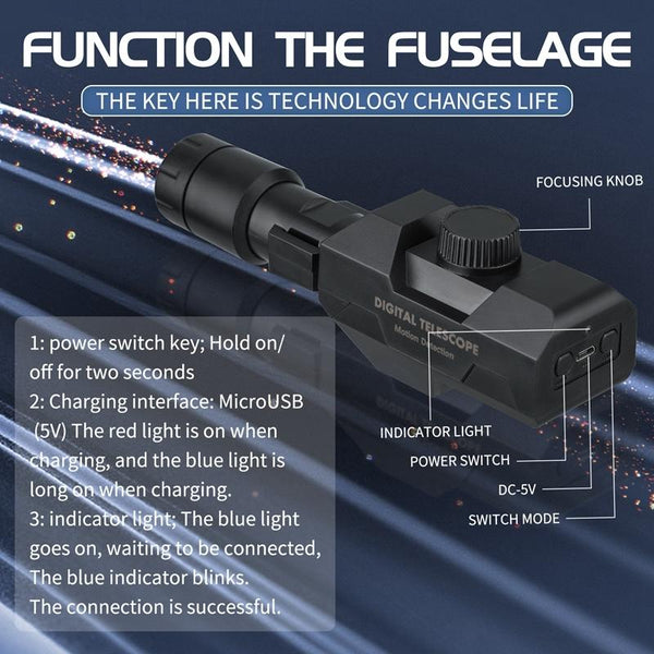 Wireless Motion Detection Monocular With Metal Tripod 70X Magnification Binoculars & Monoculars