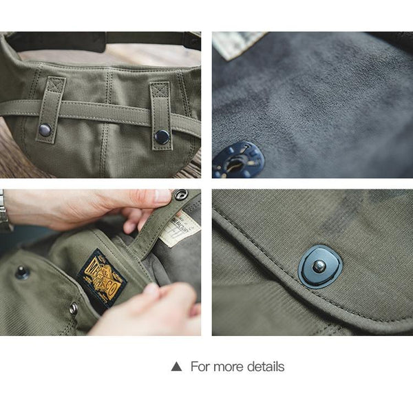 Retro Outdoor Cap Deck Bag Multi Functional & Stylish Letter Print Design Bags