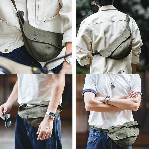 Retro Outdoor Cap Deck Bag Multi Functional & Stylish Letter Print Design Bags