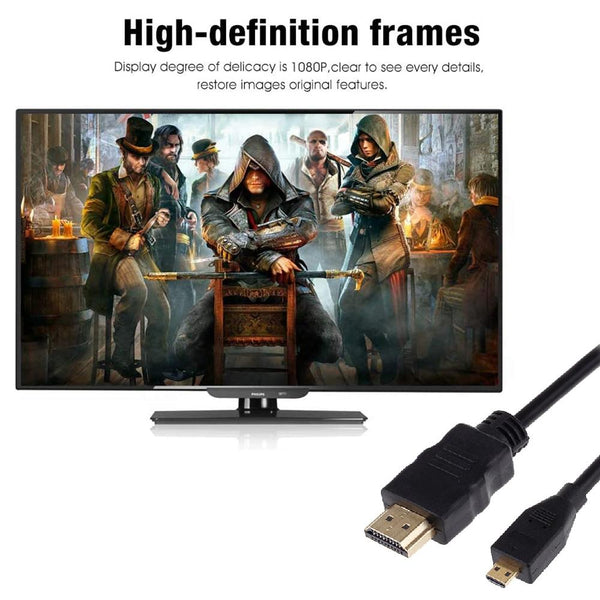 Full Hd 1080P Micro Hdmi Cable For Xiaomi Xiaoyi 1.5M Power Cables & Connectors