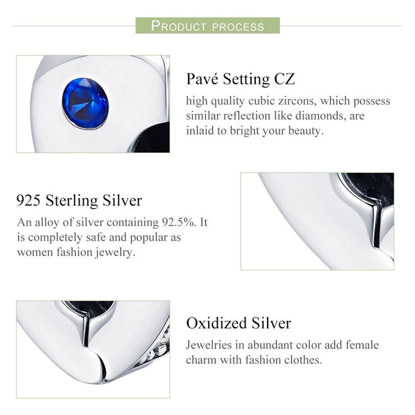 925 Sterling Silver Heart Buckle Beads For Diy Bracelets & Necklaces Charms & Pendants