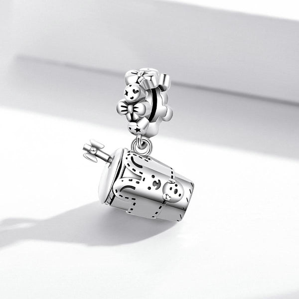 925 Sterling Silver Glass Pendant For Diy Bracelets & Necklaces Charms & Pendants