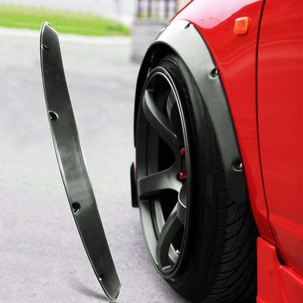 4 Pcs Car Universal Fender Flares Wheel Eyebrow Black Not Painted Fenders & Mud Guards