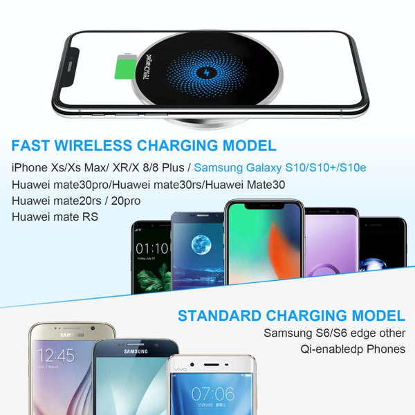 15W Ultra Thin Desktop Wireless Charger Embedded Chargers & Cradles