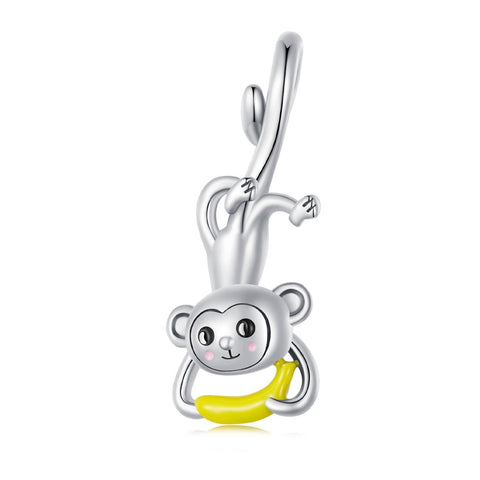 925 Sterling Silver Monkey Pendant For Diy Bracelets Charms & Pendants