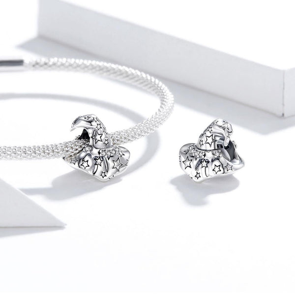 925 Sterling Silver Witch Hat Beads For Diy Bracelets & Necklaces Charms & Pendants