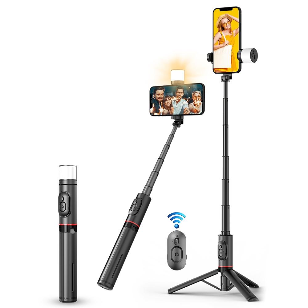 Rotatable Bluetooth Selfie Stick With Fill Light And Remote Control Selfie Sticks