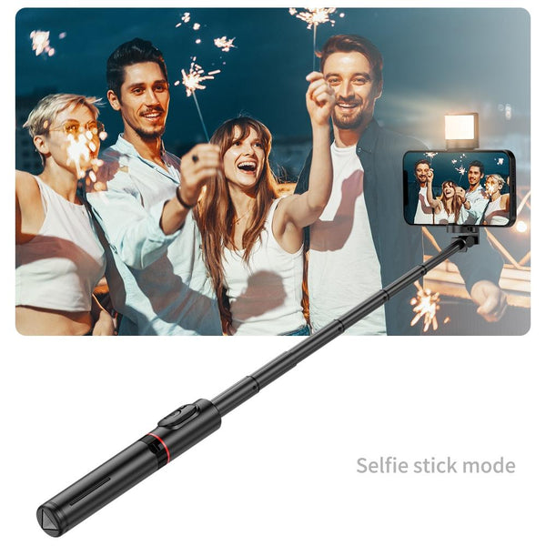 Rotatable Bluetooth Selfie Stick With Fill Light And Remote Control Selfie Sticks