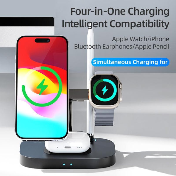 4 In 1 Foldable Wireless Charger Stand Chargers & Cradles