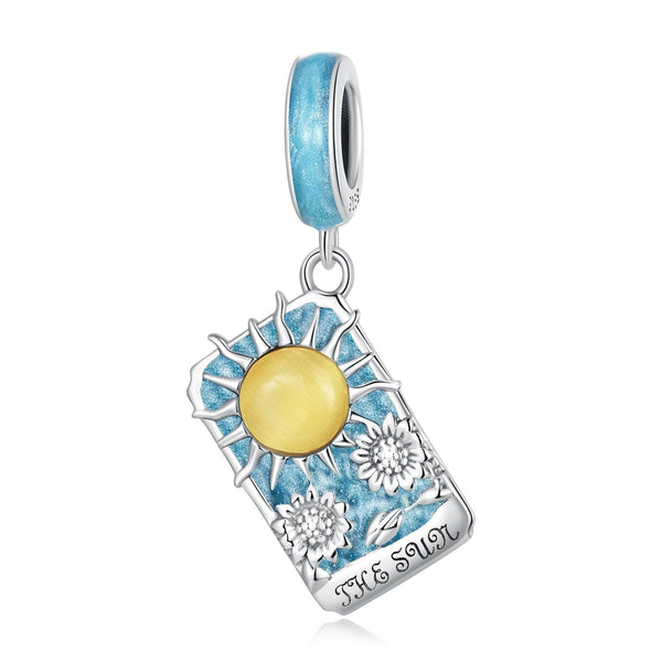 Veile Studios 925 Sterling Silver Sun Tarot Pendant For Diy Bracelets & Necklaces Necklaces & Pendants