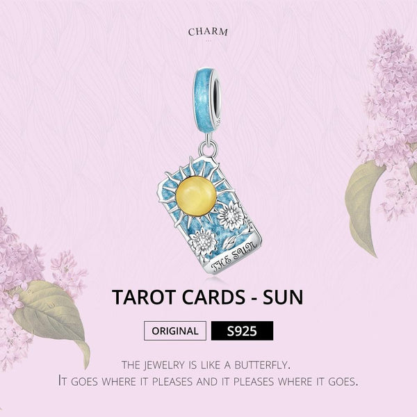 Veile Studios 925 Sterling Silver Sun Tarot Pendant For Diy Bracelets & Necklaces Necklaces & Pendants