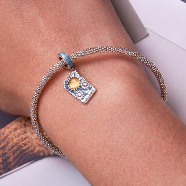 Veile Studios 925 Sterling Silver Sun Tarot Pendant For Diy Bracelets & Necklaces Necklaces & Pendants