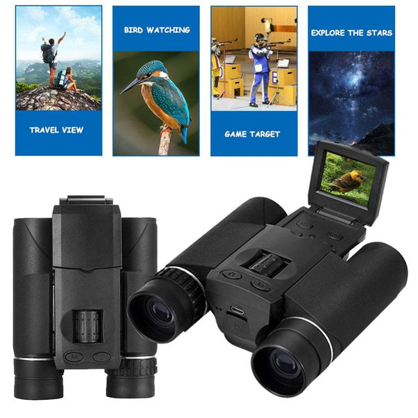10X25 Zoom Binocular Telescope With Hd Digital Camera And 1.5 Lcd Screen Black Binoculars & Monoculars