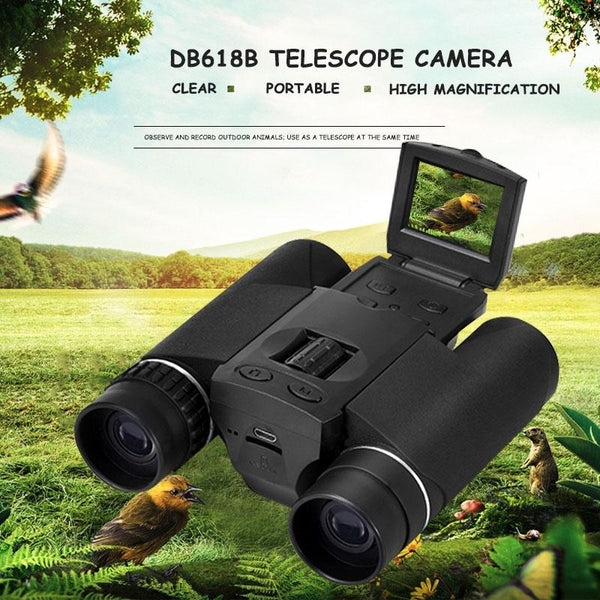 10X25 Zoom Binocular Telescope With Hd Digital Camera And 1.5 Lcd Screen Black Binoculars & Monoculars