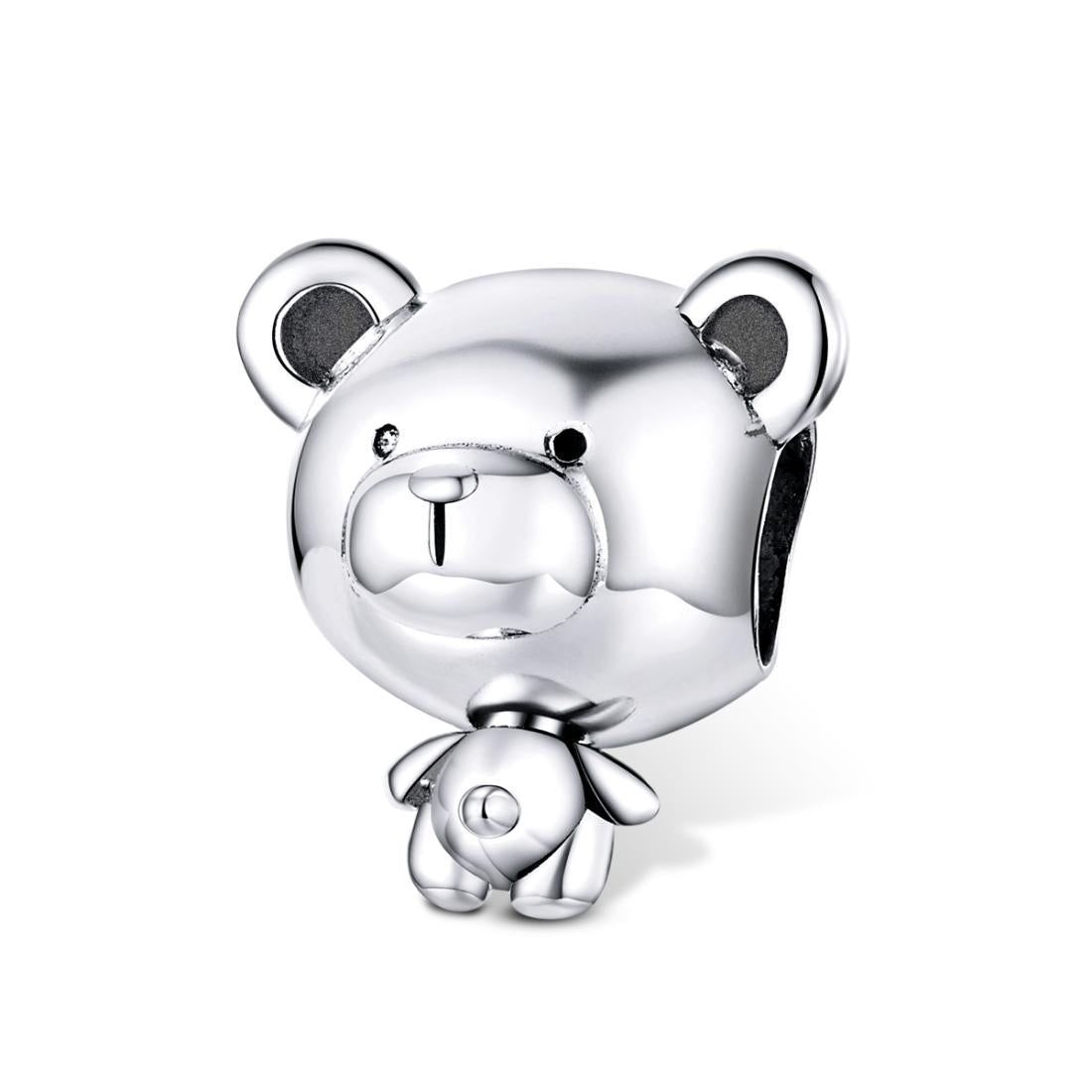 925 Sterling Silver Bear Bead Bracelet Accessories Charms & Pendants