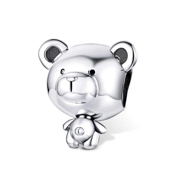 925 Sterling Silver Bear Bead Bracelet Accessories Charms & Pendants