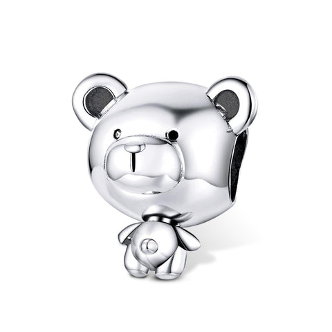925 Sterling Silver Bear Bead Bracelet Accessories Charms & Pendants