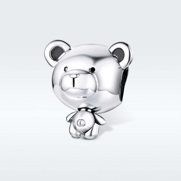 925 Sterling Silver Bear Bead Bracelet Accessories Charms & Pendants