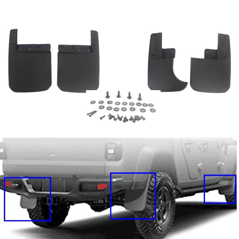 Car Abs Splash Flaps Fender Guard For Jeep Wrangler Jt 2019 2021 Mud Flaps