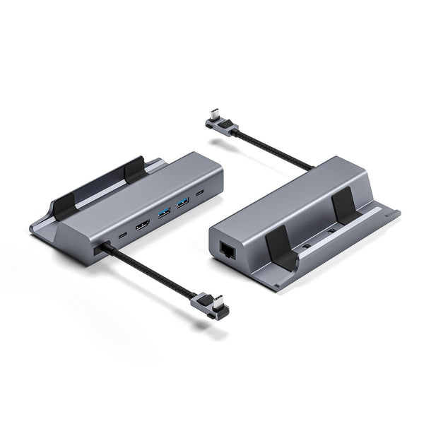 6 In 1 Docking Station For Steam Deck With Hdmi Rj45 Usb 3.0 C Pd 100W Chargers & Charging Docks