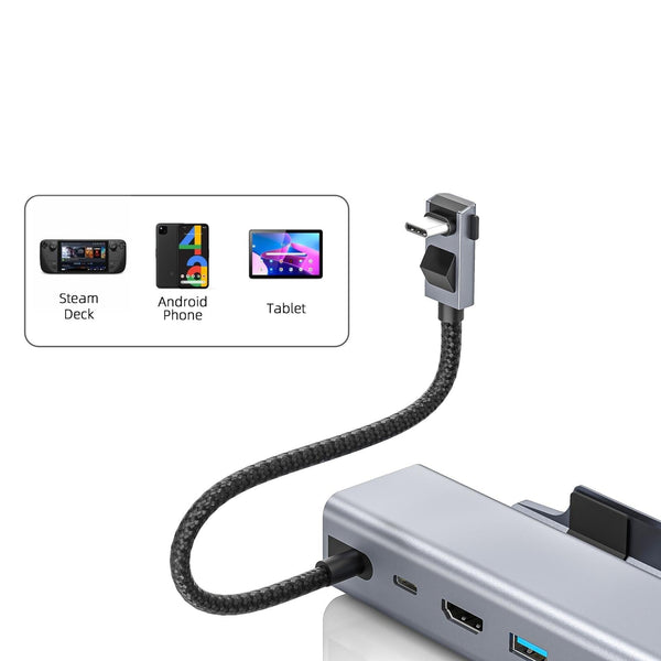 6 In 1 Docking Station For Steam Deck With Hdmi Rj45 Usb 3.0 C Pd 100W Chargers & Charging Docks