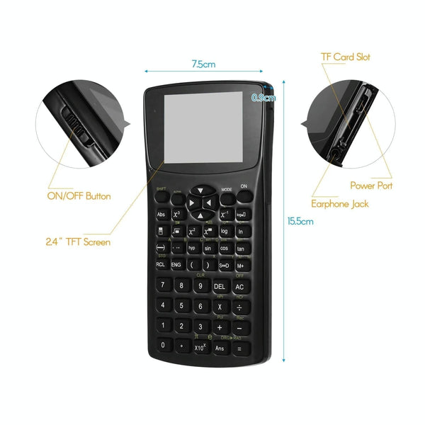 2.4 Inch Anti Peeping Scientific Calculator With Display Sound Recording Radio Music & Video Calculators