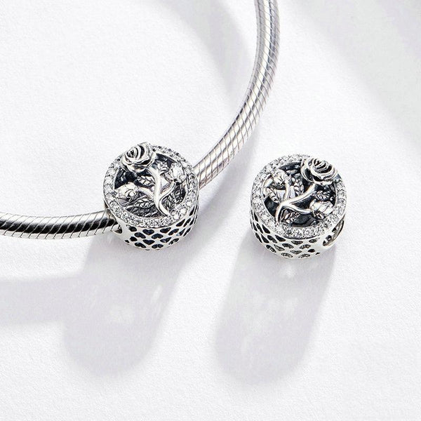 925 Sterling Silver Rose Beads For Diy Jewelry Accessories Charms & Pendants