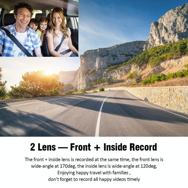 1080P Hd Multi Language Driving Recorder With 3 Lenses Video In Dash Units W/O Gps