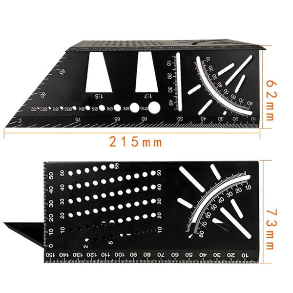 Multi Function Aluminum Angle Ruler For 3D Woodworking Measuring Tapes & Rulers