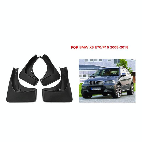 For Bmw X5 E70 F15 Normal Edition 2008 2018 4Pcs / Set Car Auto Soft Plastic Splash Flaps Fender Guard With Pedal Fenders & Mud Guards