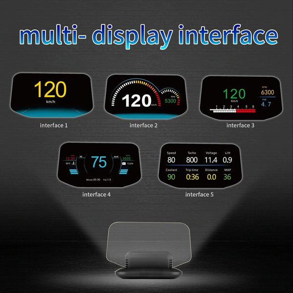 Car Hud Display Compass Speed Temp Voltage Alarm Other Instruments & Gauges