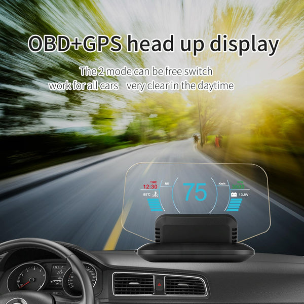Car Hud Display Compass Speed Temp Voltage Alarm Other Instruments & Gauges