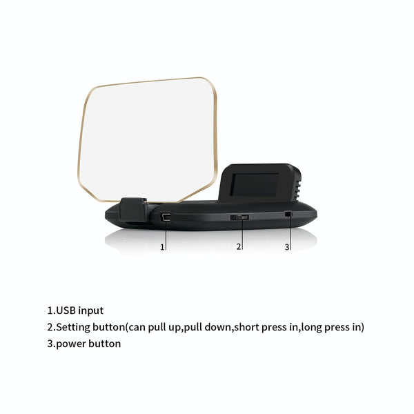 Car Hud Display Compass Speed Temp Voltage Alarm Other Instruments & Gauges