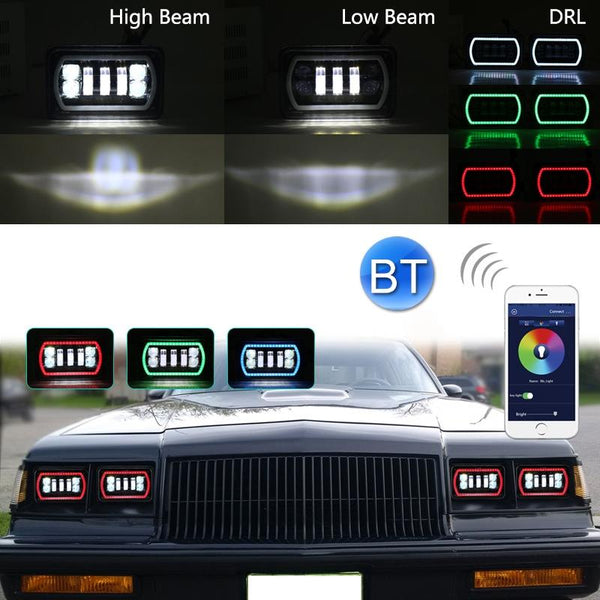 5 Inch 30W Dc 10 30V 7200Lm Ip67 Car Led Turn Signal / Headlight With Angel Eyes Led Car Lights