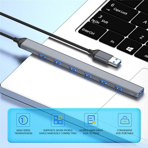 7 Port Usb 3.0 / 2.0 Hub Expansion Dock Station Usb Cables Hubs & Adapters