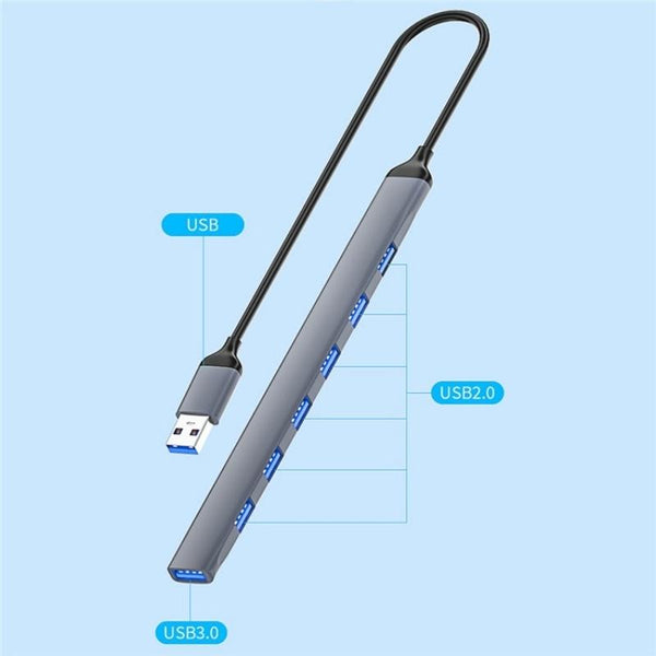 7 Port Usb 3.0 / 2.0 Hub Expansion Dock Station Usb Cables Hubs & Adapters