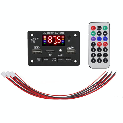 12V Car Mp3 Player Board With Bluetooth Fm Radio Usb Remote Control Recording Ipods & Mp3 Players