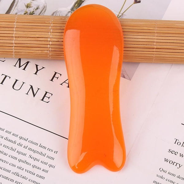 Facial Massage Scraping Tool Resin Tendon Stick For Beauty Salon And Acupuncture Pen Yellow Fish Plate Massagers